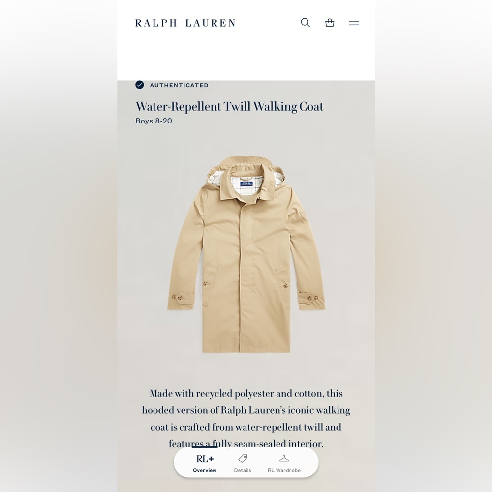Polo by Ralph Lauren Beige Raincoat please read the message